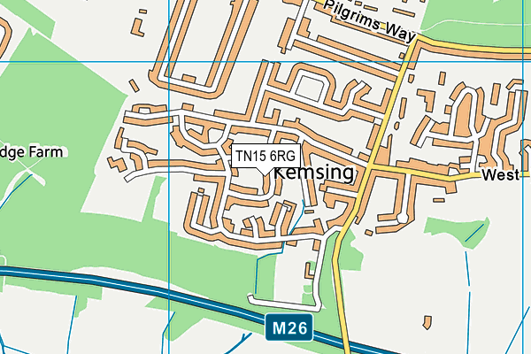 TN15 6RG map - OS VectorMap District (Ordnance Survey)