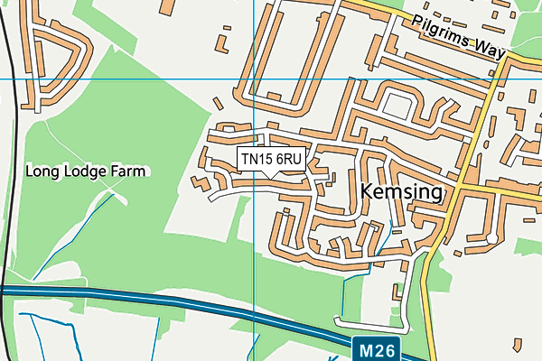 TN15 6RU map - OS VectorMap District (Ordnance Survey)