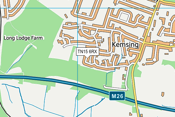 TN15 6RX map - OS VectorMap District (Ordnance Survey)