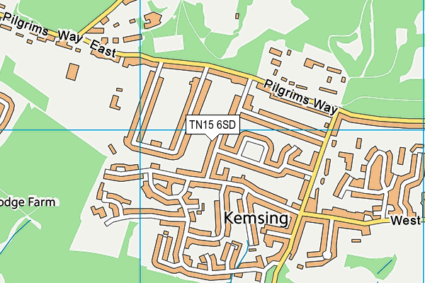 TN15 6SD map - OS VectorMap District (Ordnance Survey)