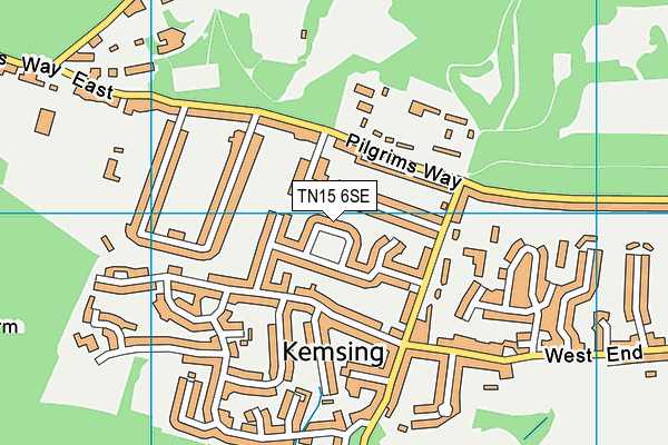 TN15 6SE map - OS VectorMap District (Ordnance Survey)