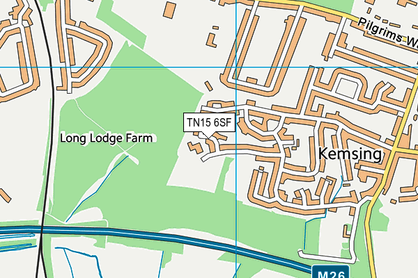 TN15 6SF map - OS VectorMap District (Ordnance Survey)