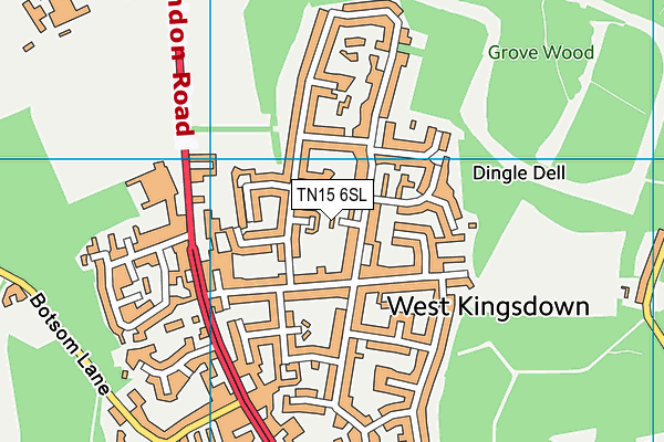 TN15 6SL map - OS VectorMap District (Ordnance Survey)