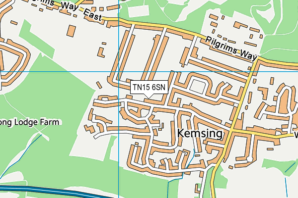 TN15 6SN map - OS VectorMap District (Ordnance Survey)