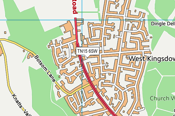 TN15 6SW map - OS VectorMap District (Ordnance Survey)
