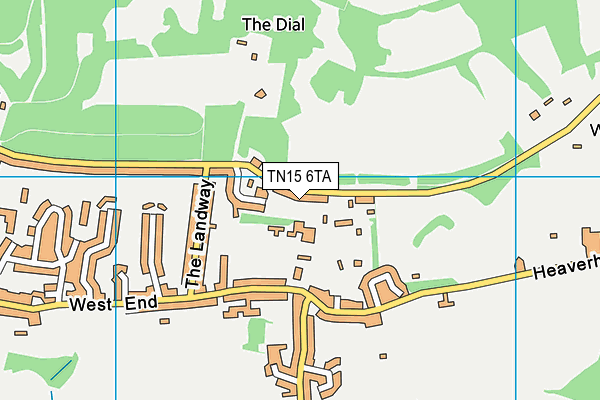 TN15 6TA map - OS VectorMap District (Ordnance Survey)