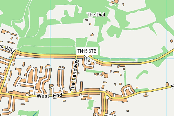 TN15 6TB map - OS VectorMap District (Ordnance Survey)