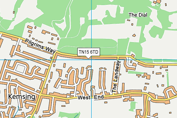 TN15 6TD map - OS VectorMap District (Ordnance Survey)