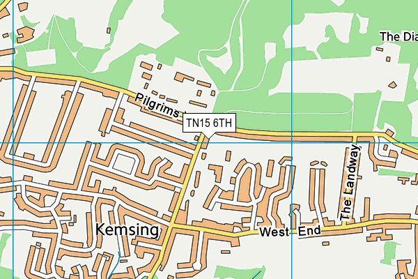 TN15 6TH map - OS VectorMap District (Ordnance Survey)