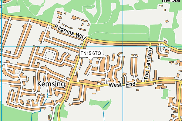 TN15 6TQ map - OS VectorMap District (Ordnance Survey)
