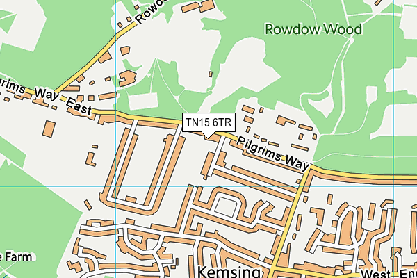 TN15 6TR map - OS VectorMap District (Ordnance Survey)