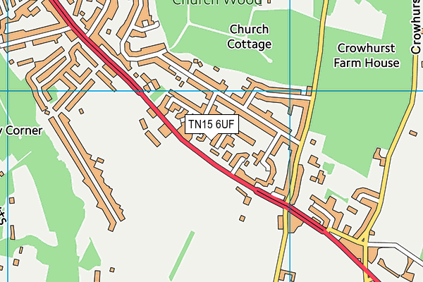 TN15 6UF map - OS VectorMap District (Ordnance Survey)