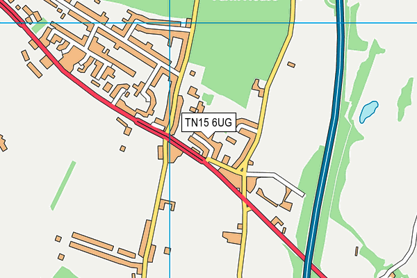 TN15 6UG map - OS VectorMap District (Ordnance Survey)