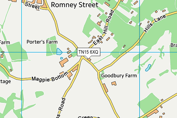 TN15 6XQ map - OS VectorMap District (Ordnance Survey)