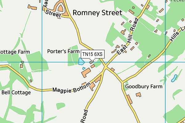 TN15 6XS map - OS VectorMap District (Ordnance Survey)