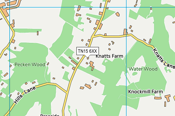 TN15 6XX map - OS VectorMap District (Ordnance Survey)