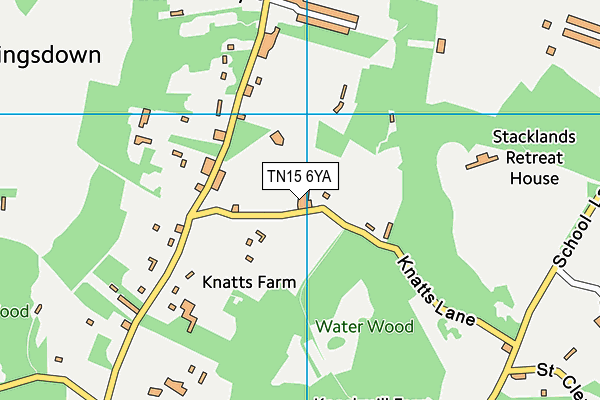 TN15 6YA map - OS VectorMap District (Ordnance Survey)