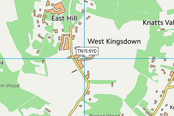 TN15 6YD map - OS VectorMap District (Ordnance Survey)