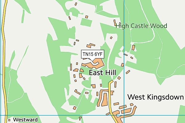 TN15 6YF map - OS VectorMap District (Ordnance Survey)