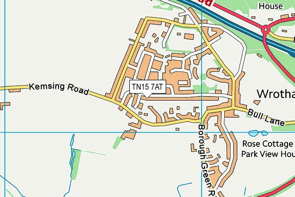 TN15 7AT map - OS VectorMap District (Ordnance Survey)