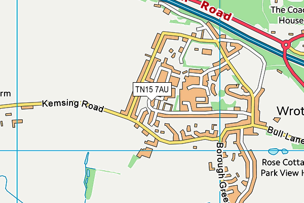 TN15 7AU map - OS VectorMap District (Ordnance Survey)