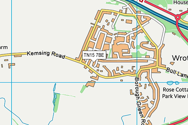 TN15 7BE map - OS VectorMap District (Ordnance Survey)