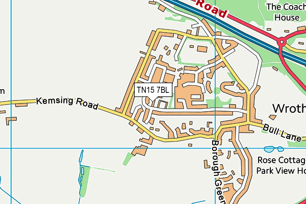 TN15 7BL map - OS VectorMap District (Ordnance Survey)