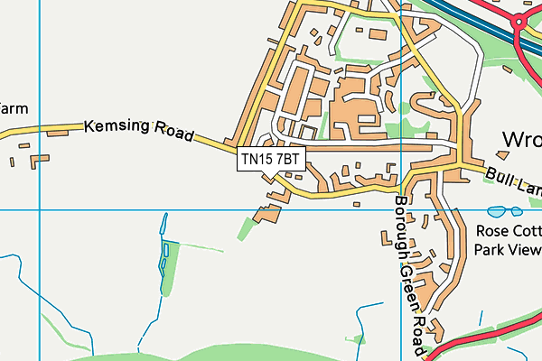 TN15 7BT map - OS VectorMap District (Ordnance Survey)