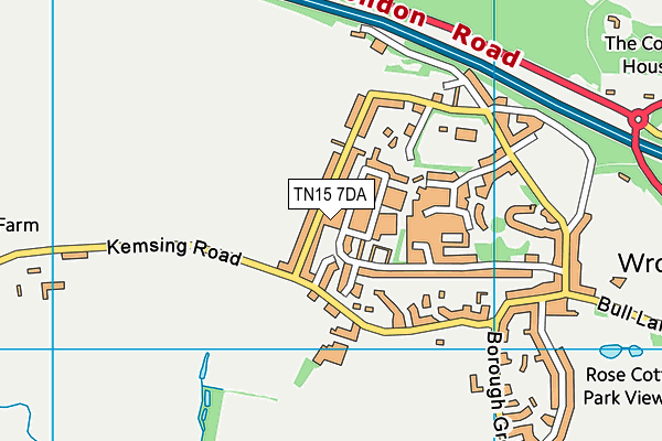 TN15 7DA map - OS VectorMap District (Ordnance Survey)