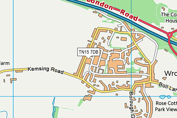 TN15 7DB map - OS VectorMap District (Ordnance Survey)