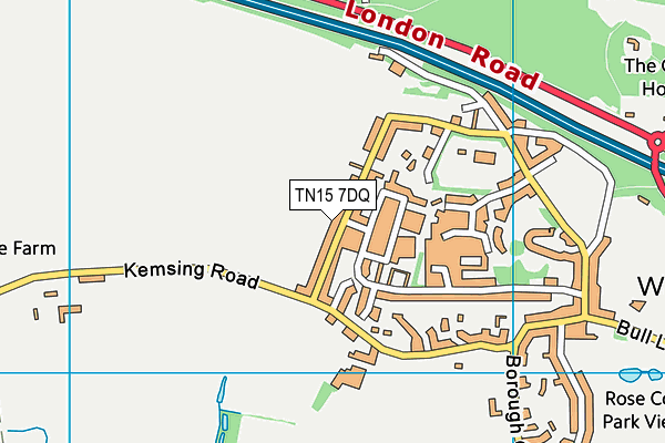 TN15 7DQ map - OS VectorMap District (Ordnance Survey)