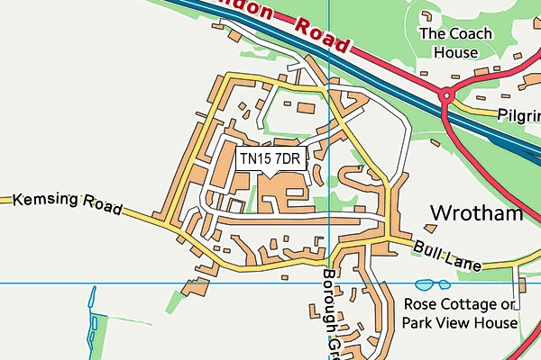 TN15 7DR map - OS VectorMap District (Ordnance Survey)
