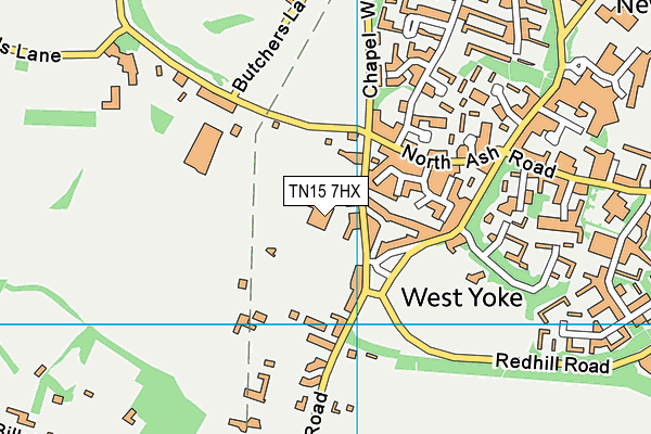TN15 7HX map - OS VectorMap District (Ordnance Survey)