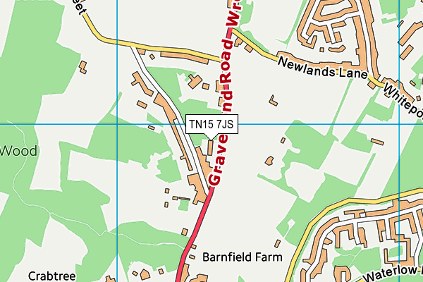 TN15 7JS map - OS VectorMap District (Ordnance Survey)