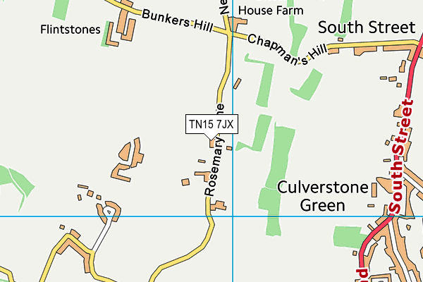 TN15 7JX map - OS VectorMap District (Ordnance Survey)