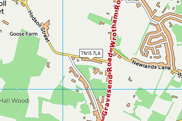 TN15 7LA map - OS VectorMap District (Ordnance Survey)