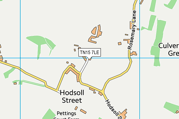 TN15 7LE map - OS VectorMap District (Ordnance Survey)