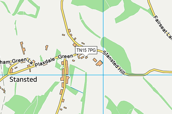 TN15 7PG map - OS VectorMap District (Ordnance Survey)