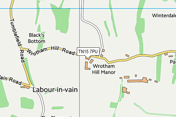 TN15 7PU map - OS VectorMap District (Ordnance Survey)