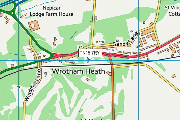 TN15 7RY map - OS VectorMap District (Ordnance Survey)