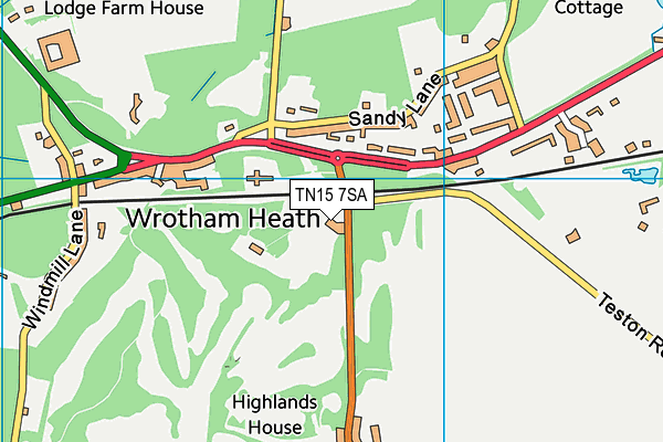 TN15 7SA map - OS VectorMap District (Ordnance Survey)