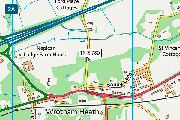 TN15 7SD map - OS VectorMap District (Ordnance Survey)