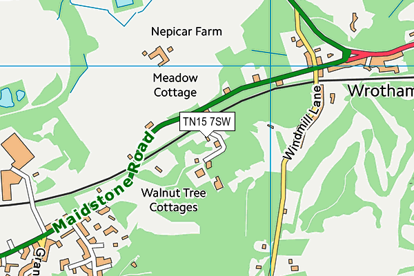 TN15 7SW map - OS VectorMap District (Ordnance Survey)