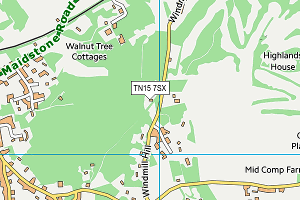 TN15 7SX map - OS VectorMap District (Ordnance Survey)