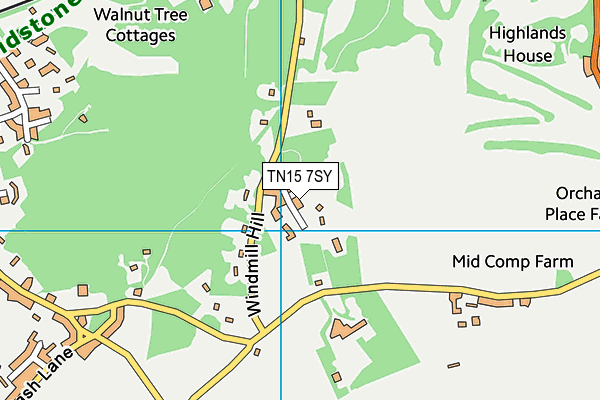 TN15 7SY map - OS VectorMap District (Ordnance Survey)