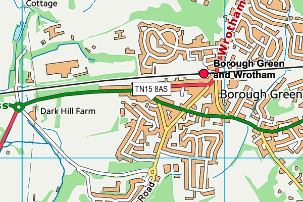 TN15 8AS map - OS VectorMap District (Ordnance Survey)