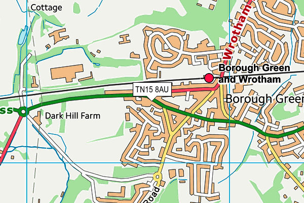 TN15 8AU map - OS VectorMap District (Ordnance Survey)