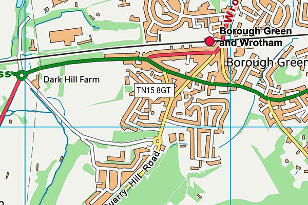 TN15 8GT map - OS VectorMap District (Ordnance Survey)