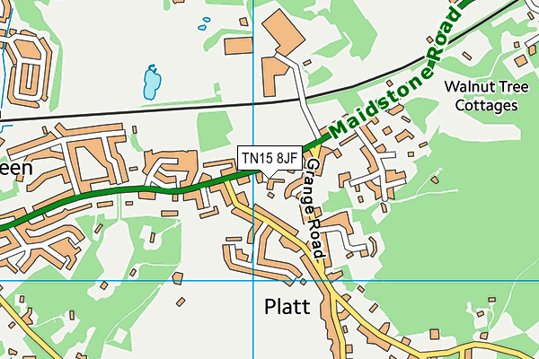 TN15 8JF map - OS VectorMap District (Ordnance Survey)