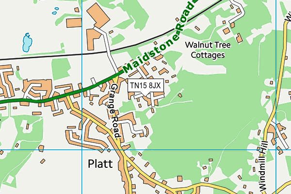 TN15 8JX map - OS VectorMap District (Ordnance Survey)